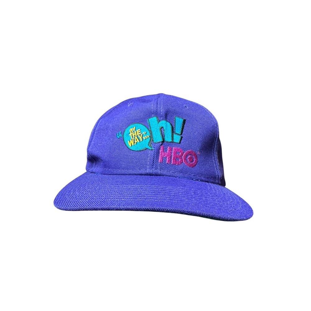 Vintage Oh! By The Way... HBO Snapback Trucker Hat Purple Embroidered Logo